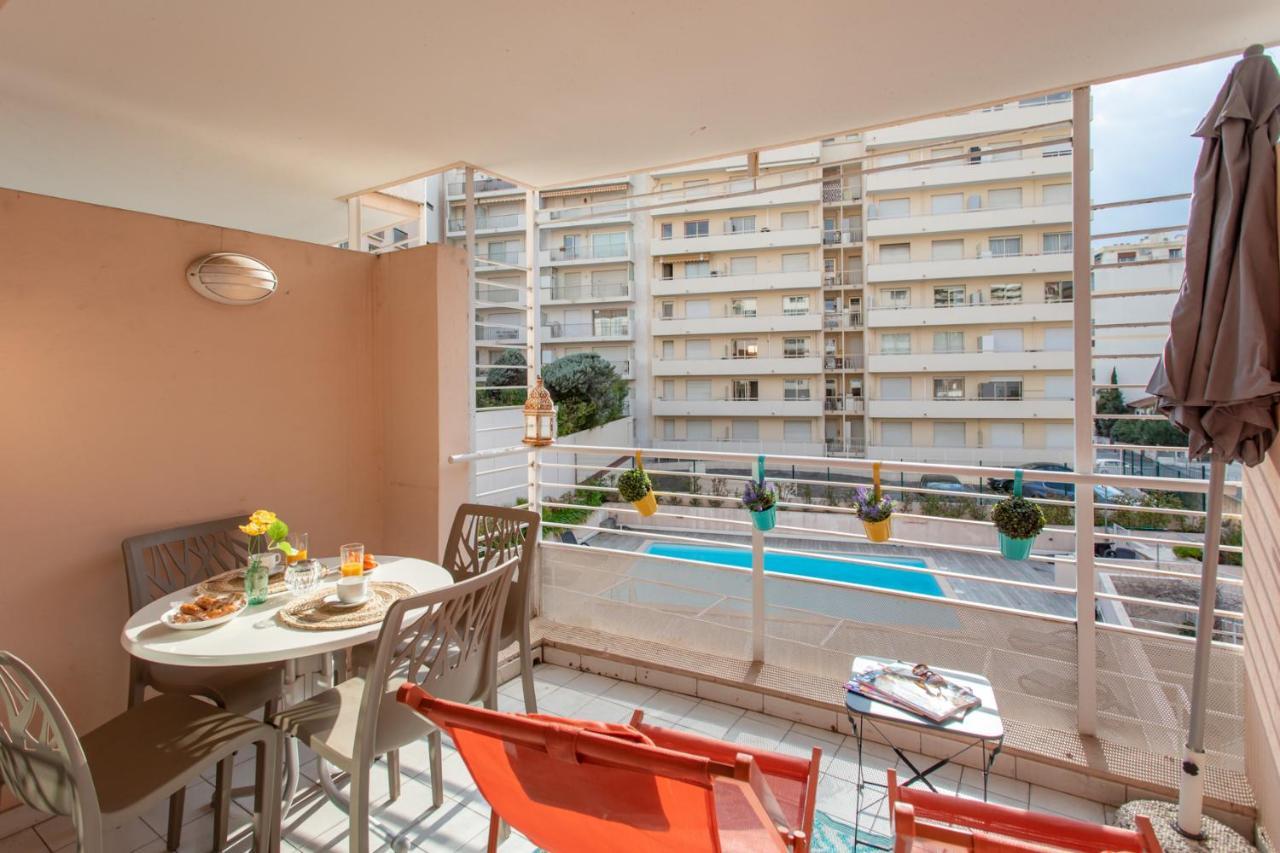 C1 Clemenceau Pool Balcony Bath Ac 2Mins Walk To Sand Beach Cannes Luaran gambar