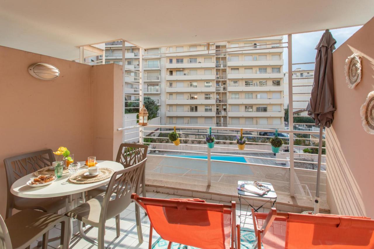 C1 Clemenceau Pool Balcony Bath Ac 2Mins Walk To Sand Beach Cannes Luaran gambar